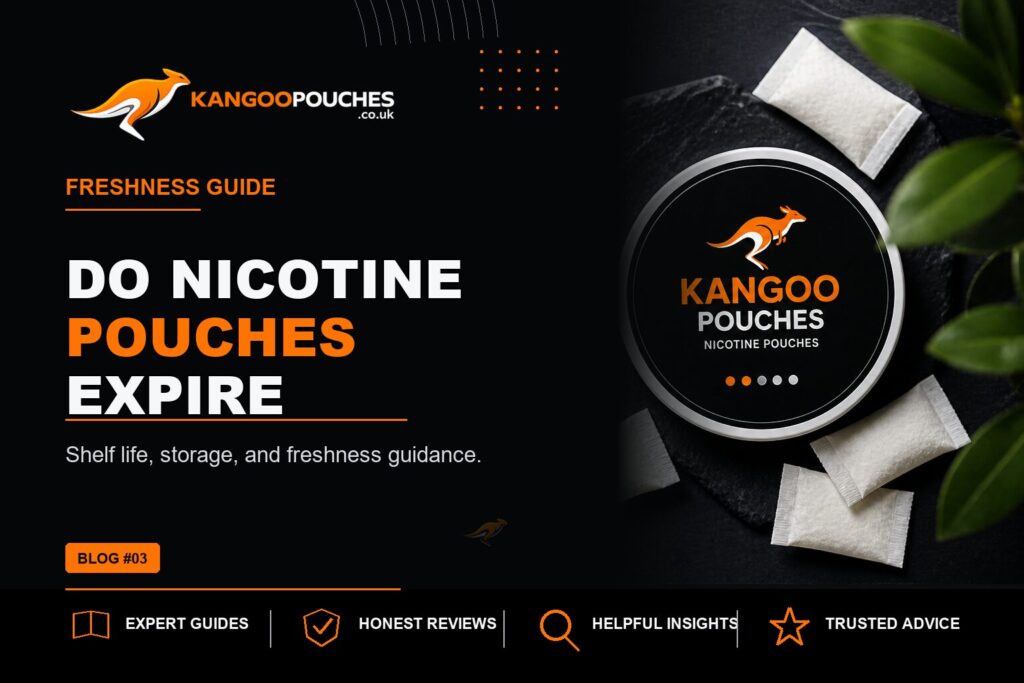 Kangoo Pouches blog banner for Do Nicotine Pouches Expire