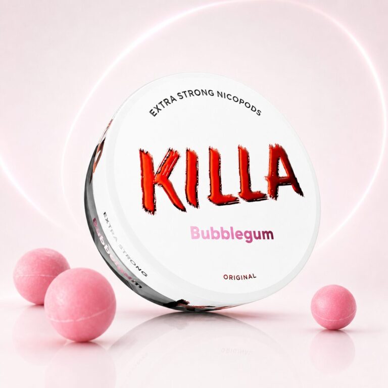 KILLA Bubblegum Nicotine Pouches 13.2mg tin