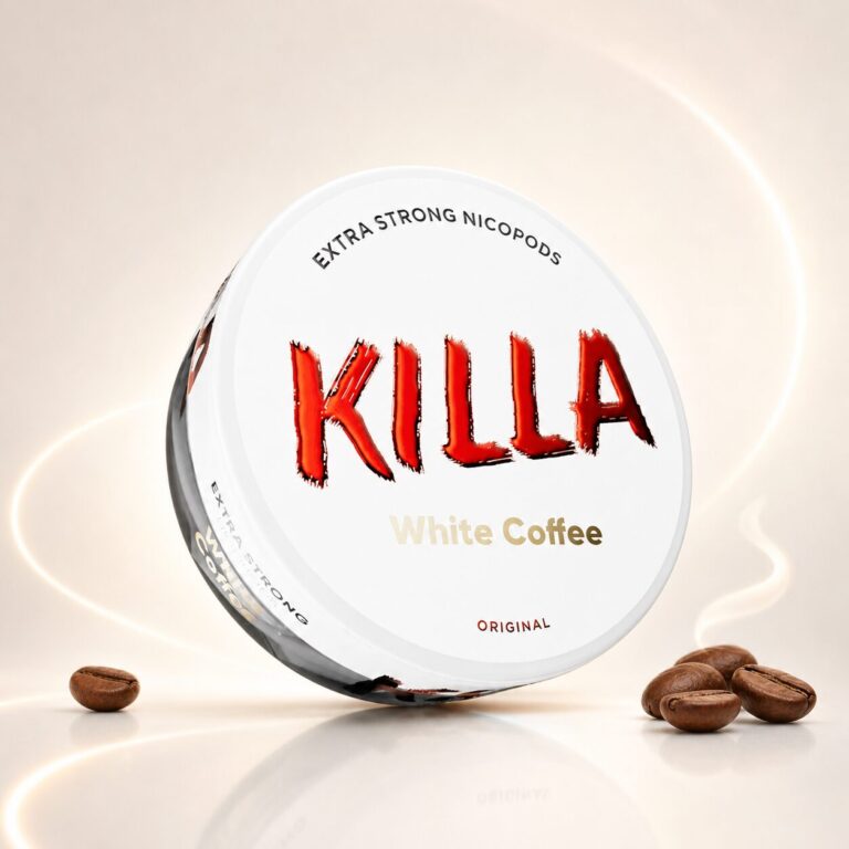 KILLA White Coffee Nicotine Pouches 13.2mg tin