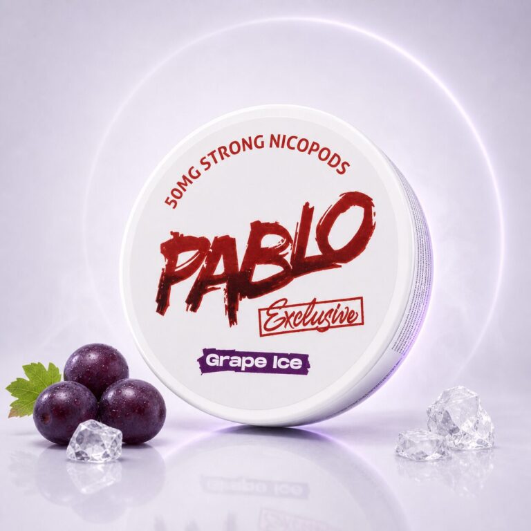 Pablo Exclusive Grape Ice Nicotine Pouches 30mg tin