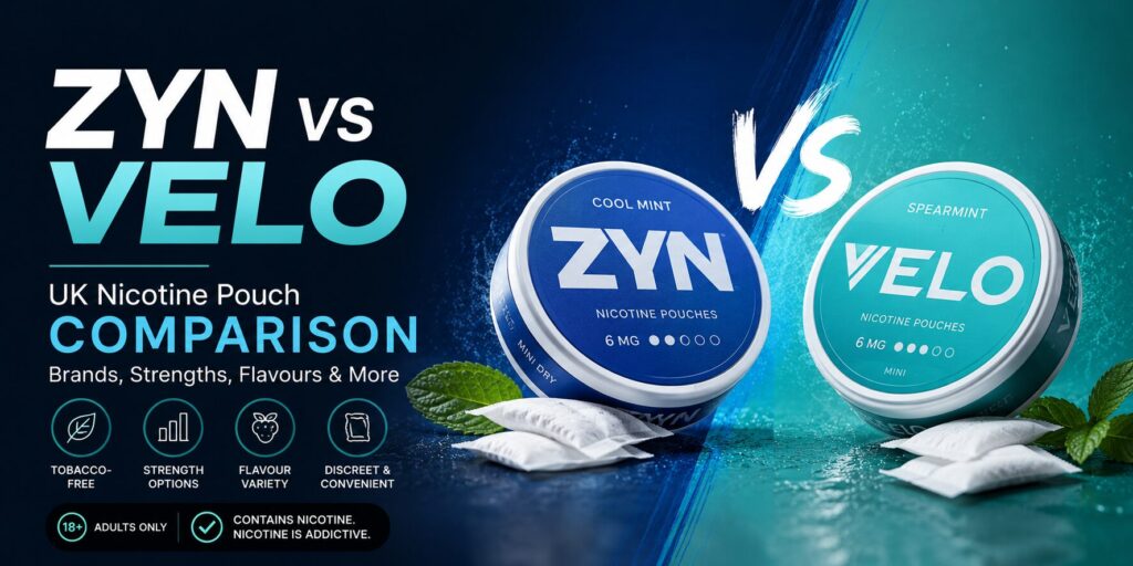 ZYN Vs VELO Nicotine Pouch Comparison Kangoo Pouches