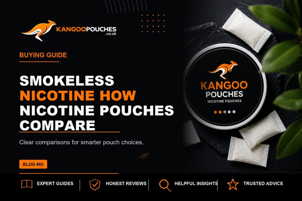 Kangoo Pouches blog banner for Smokeless Nicotine | How Nicotine Pouches Compare