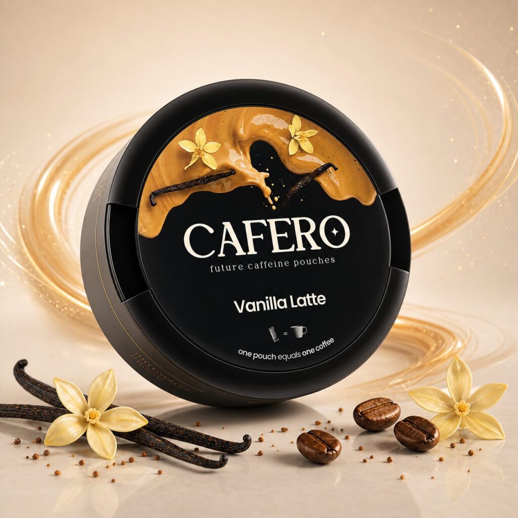 CAFERO Vanilla Latte Caffeine Pouches 80mg