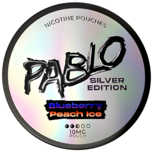 PABLO Silver Edition Blueberry Peach Ice Nicotine Pouches 10mg