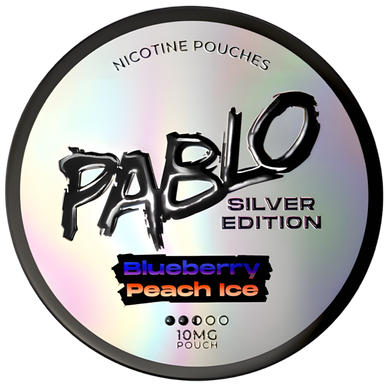 PABLO Silver Edition Blueberry Peach Ice Nicotine Pouches 10mg