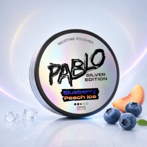 PABLO Silver Edition Blueberry Peach Ice Nicotine Pouches 10.15mg