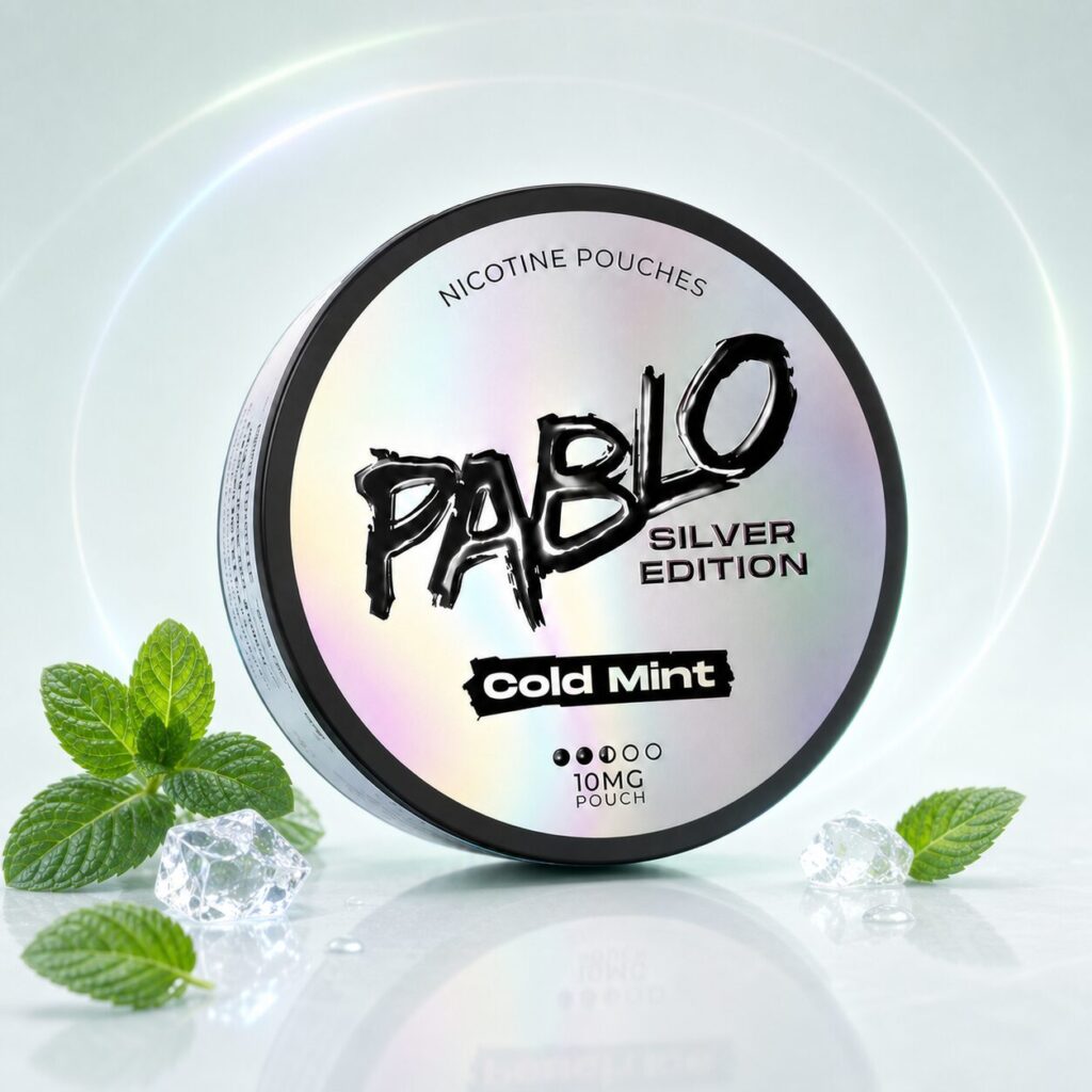PABLO Silver Edition Cold Mint Nicotine Pouches 10mg