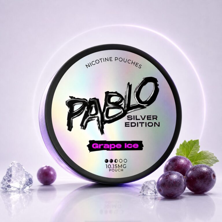 PABLO Silver Edition Grape Ice Nicotine Pouches 10.15mg tin