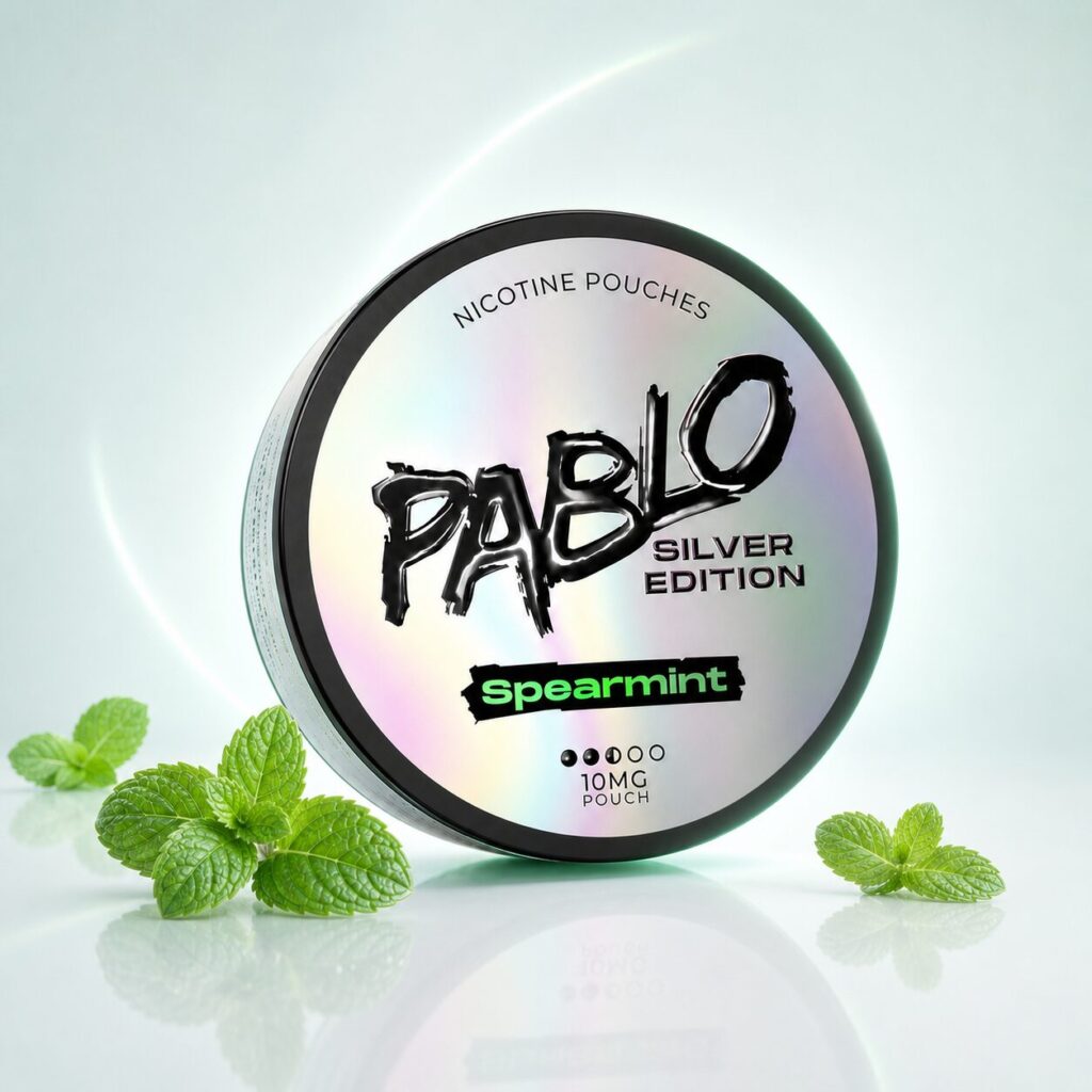 PABLO Silver Edition Spearmint Nicotine Pouches 10mg