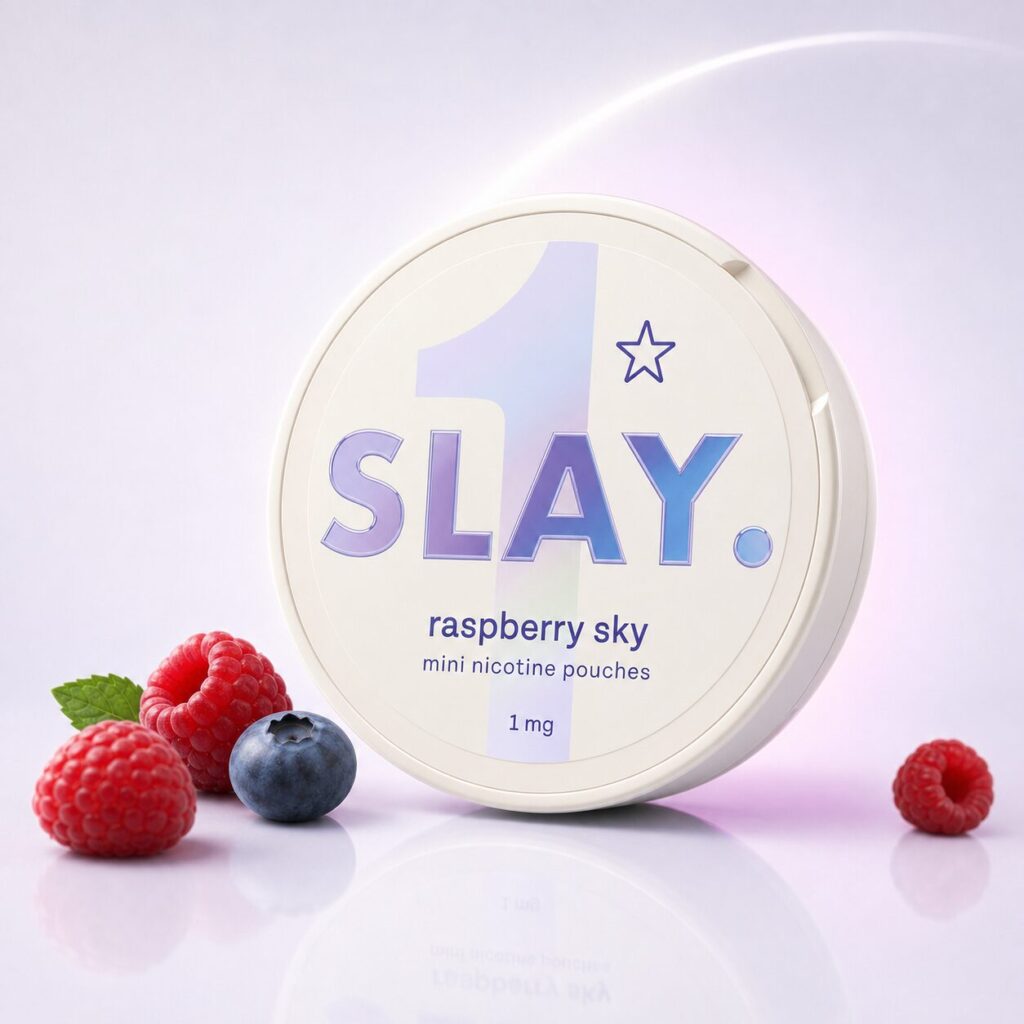 SLAY Raspberry Sky Nicotine Pouches 1mg