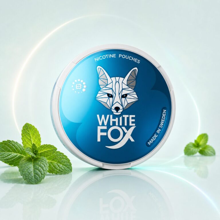 White Fox Mint Nicotine Pouches 8mg tin