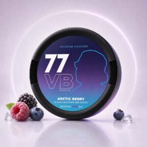 77 Arctic Berry 10.4mg Nicotine Pouches — 10.4mg nicotine per pouch, slim format, 20 pouches