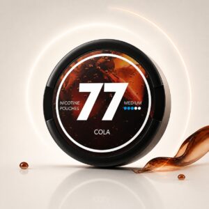 77 Cola 10.4mg Nicotine Pouches — 10.4mg nicotine per pouch, slim format, 20 pouches