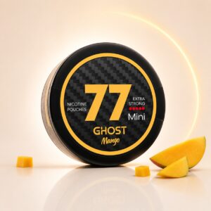 77 Mango 20mg Nicotine Pouches — 20mg nicotine per pouch, mini format, 24 pouches