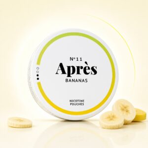 Apres Bananas 4.4mg Nicotine Pouches — 4.4mg nicotine per pouch, slim format, 20 pouches