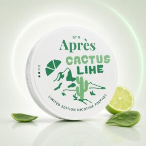 Apres Cactus Lime 4.4mg Nicotine Pouches — 4.4mg nicotine per pouch, slim format, 20 pouches