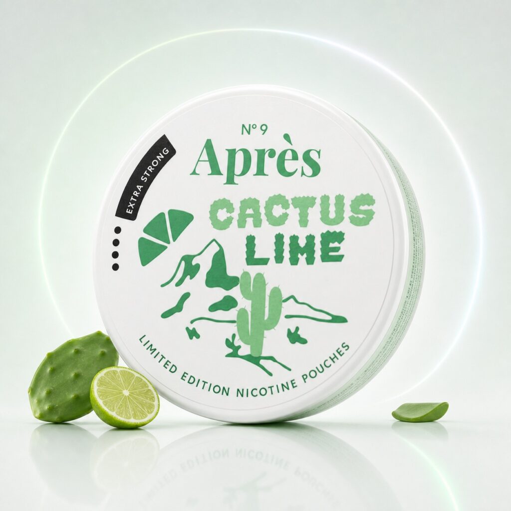 Apres Cactus Lime 8.3mg Nicotine Pouches — 8.3mg nicotine per pouch, slim format, 20 pouches