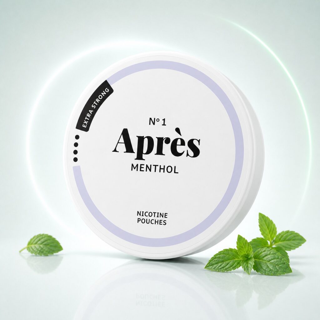 Apres Menthol 8.3mg Nicotine Pouches — 8.3mg nicotine per pouch, slim format, 20 pouches