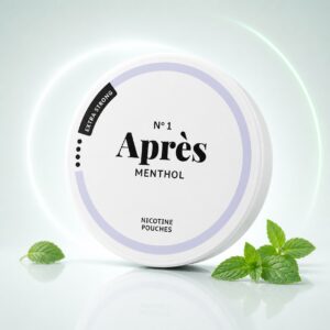 Apres Menthol 8.3mg Nicotine Pouches — 8.3mg nicotine per pouch, slim format, 20 pouches