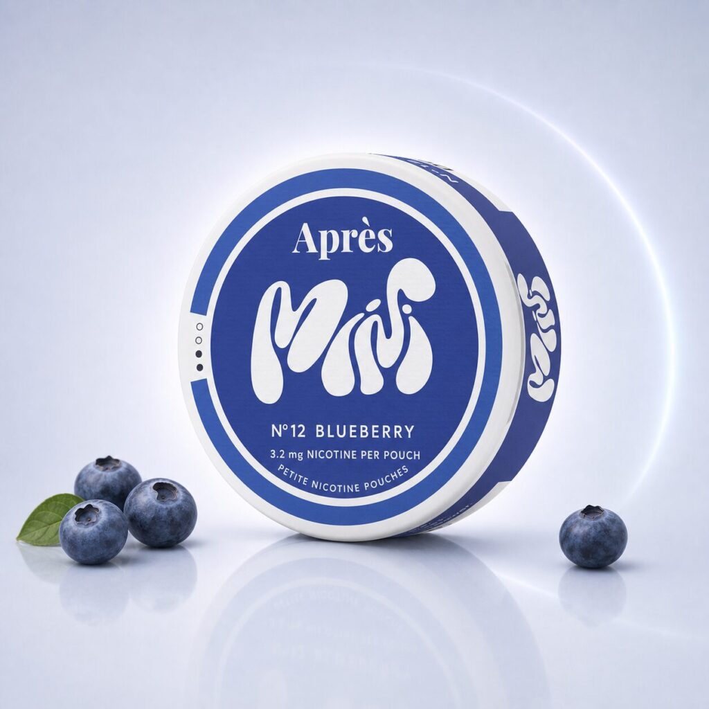 Après Blueberry Mini 3.2mg — 3.2mg nicotine per pouch, mini format, 20 pouches