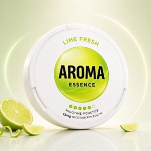 AROMA Lime Fresh 13mg Nicotine Pouches — 13mg nicotine per pouch, slim format, 20 pouches