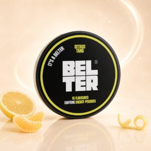 Belter Citrus Tang 80mg caffeine pouch tin