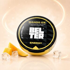 Belter Mango Ice 80mg caffeine pouch tin