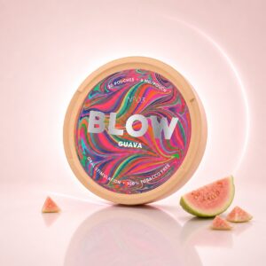 BLOW Guava 9mg Nicotine Pouches — 9mg nicotine per pouch, slim format, 20 pouches