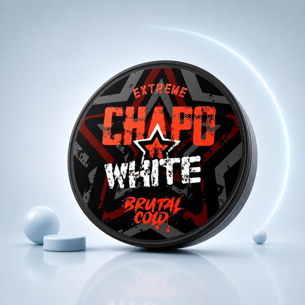 Chapo Brutal Cold 3.9mg Nicotine Pouches — 3.9mg nicotine per pouch, slim format, 30 pouches