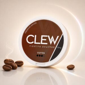 Clew Coffee 15mg Nicotine Pouches — 15mg nicotine per pouch, slim format, 20 pouches