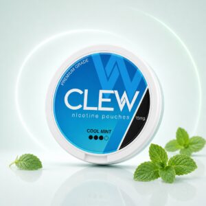 Clew Cool Mint 15mg Nicotine Pouches — 15mg nicotine per pouch, slim format, 20 pouches