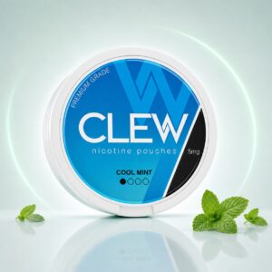 Clew Cool Mint 5mg Nicotine Pouches — 5mg nicotine per pouch, slim format, 20 pouches