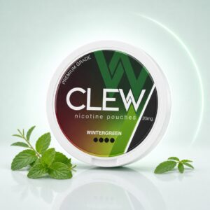 Clew Wintergreen 20mg Nicotine Pouches — 20mg nicotine per pouch, slim format, 20 pouches