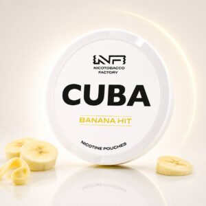 Cuba Banana Hit 10.4mg Nicotine Pouches — 10.4mg nicotine per pouch, slim format, 20 pouches