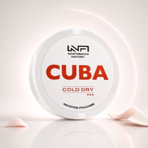 Cuba Cold Dry 10.4mg Nicotine Pouches — 10.4mg nicotine per pouch, slim format, 20 pouches