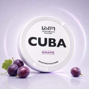 Cuba Grape 10.4mg Nicotine Pouches — 10.4mg nicotine per pouch, slim format, 20 pouches