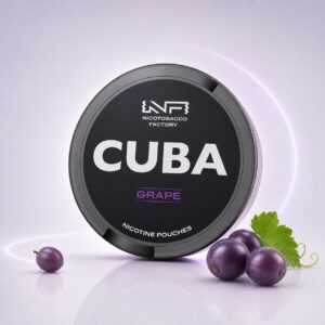 Cuba Grape 43mg Nicotine Pouches — 43mg nicotine per pouch, slim format, 20 pouches