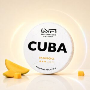 Cuba Mango 10.4mg Nicotine Pouches — 10.4mg nicotine per pouch, slim format, 20 pouches