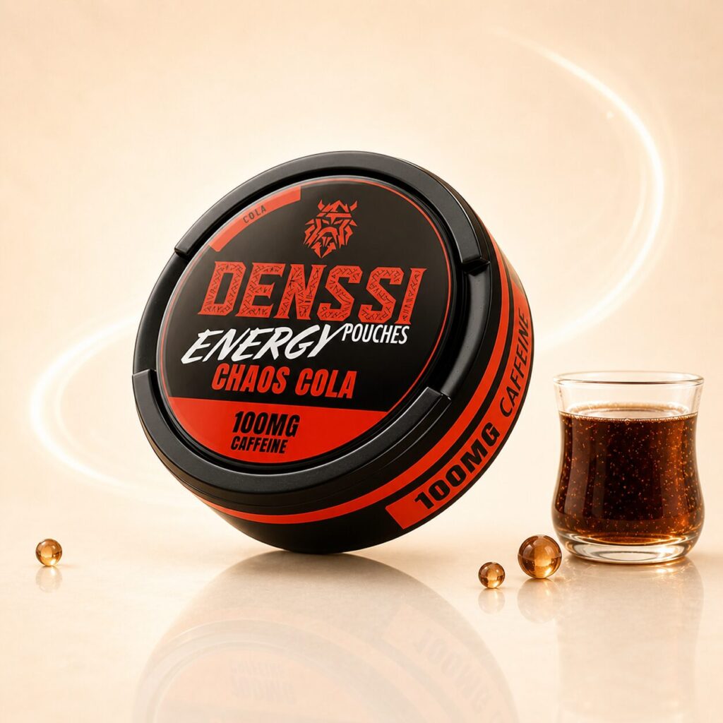Denssi Chaos Cola 100mg caffeine pouch tin