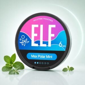 ELF Max Polar Mint 6mg Nicotine Pouches — 6mg nicotine per pouch, slim format, 20 pouches