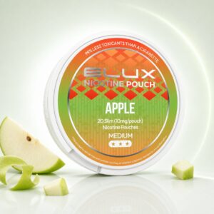 ELUX Apple 10mg Nicotine Pouches — 10mg nicotine per pouch, slim format, 20 pouches