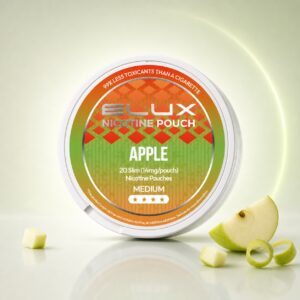ELUX Apple 14mg Nicotine Pouches — 14mg nicotine per pouch, slim format, 20 pouches