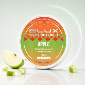 ELUX Apple 17mg Nicotine Pouches — 17mg nicotine per pouch, slim format, 20 pouches