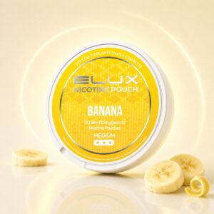 ELUX Banana 10mg Nicotine Pouches — 10mg nicotine per pouch, slim format, 20 pouches