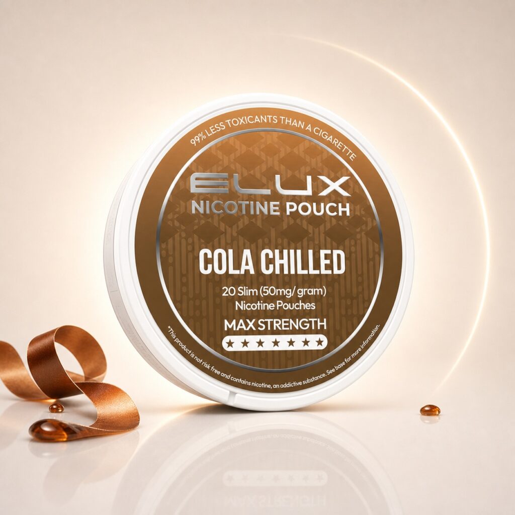 ELUX Cola Chilled 30mg Nicotine Pouches — 30mg nicotine per pouch, slim format, 20 pouches