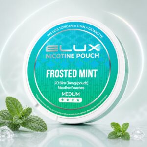 ELUX Frosted Mint 14mg Nicotine Pouches — 14mg nicotine per pouch, slim format, 20 pouches