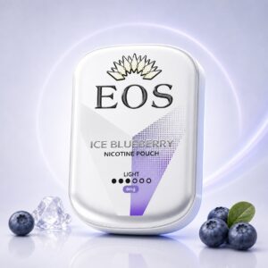 Eos Ice Blueberry 6mg Nicotine Pouches — 6mg nicotine per pouch, slim format, 20 pouches