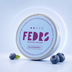 FEDRS Blueberry 2.5mg Nicotine Pouches — 2.5mg nicotine per pouch, slim format, 20 pouches