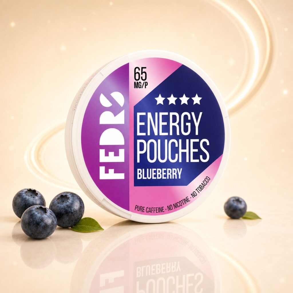 FEDRS Blueberry 65mg caffeine pouch tin