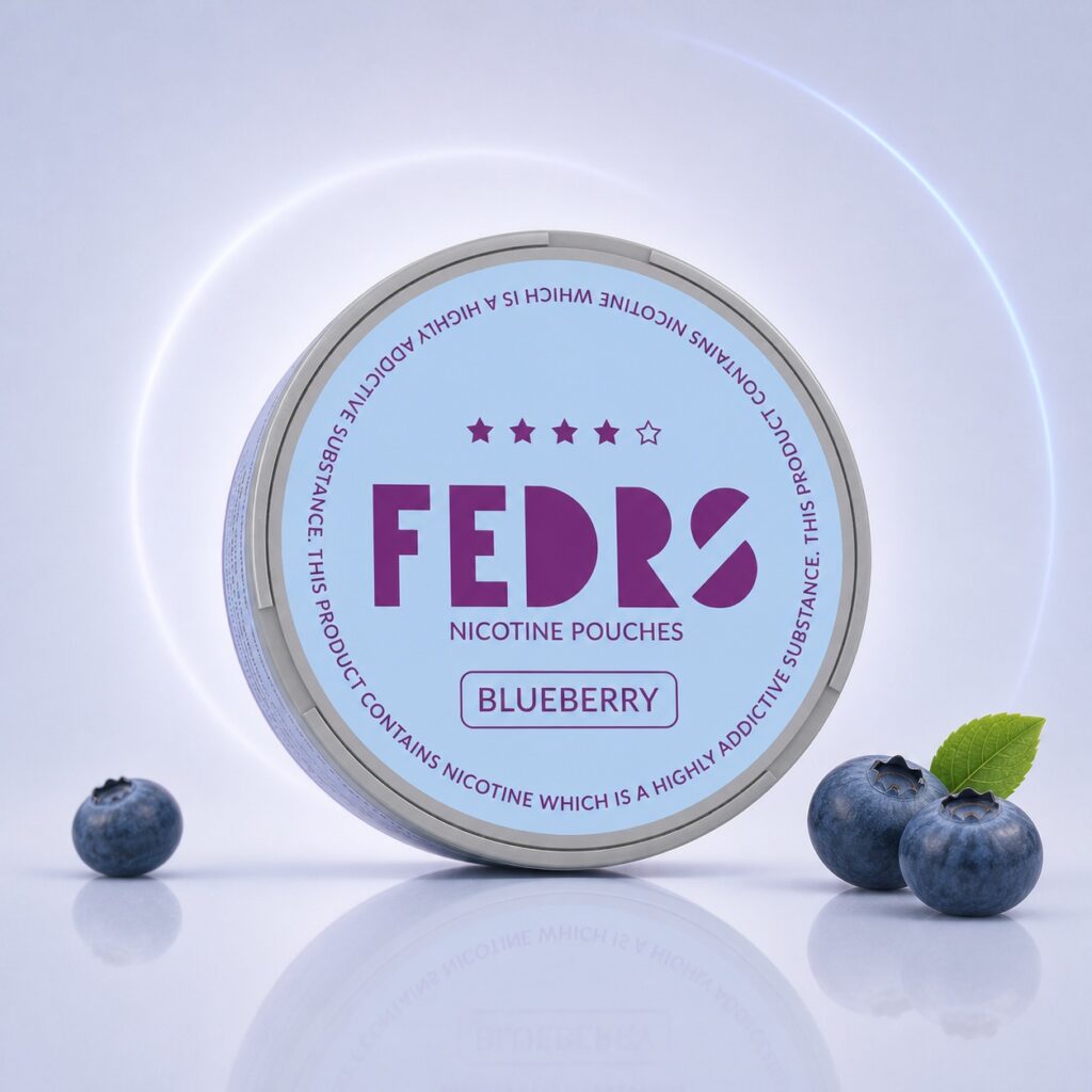 FEDRS Blueberry 8.3mg Nicotine Pouches — 8.3mg nicotine per pouch, slim format, 20 pouches